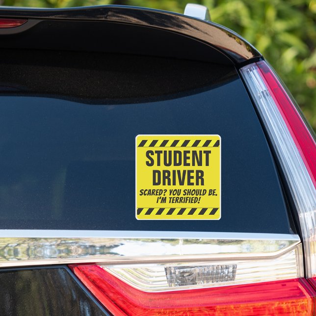 Student Driver Funny Parent Teenager Decal (student driver funny car window decal sticker)