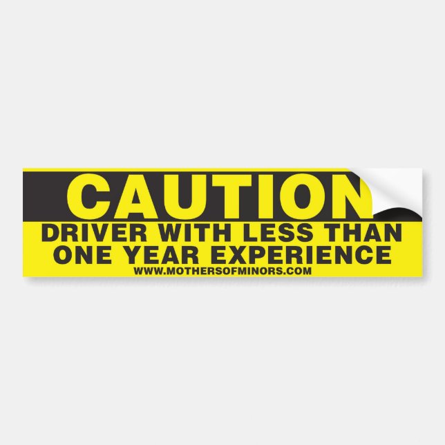 Student Driver, New Driver Bumper Stickers CAUTION (Front)