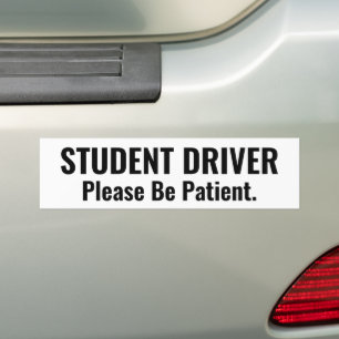 Student Driver: Please Be Patient Bumper Sticker