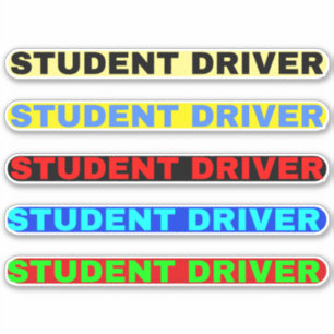 Student Driver Stickers (Driver Student Text)