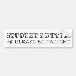 Student Driver Tattoo Style Bumper Sticker
