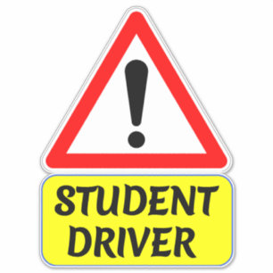 Student Driver with Stop Sign Car