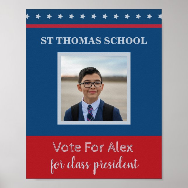 student election campaign with photo poster (Front)