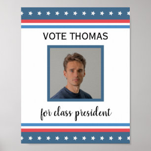 student election campaign with photo USA Poster