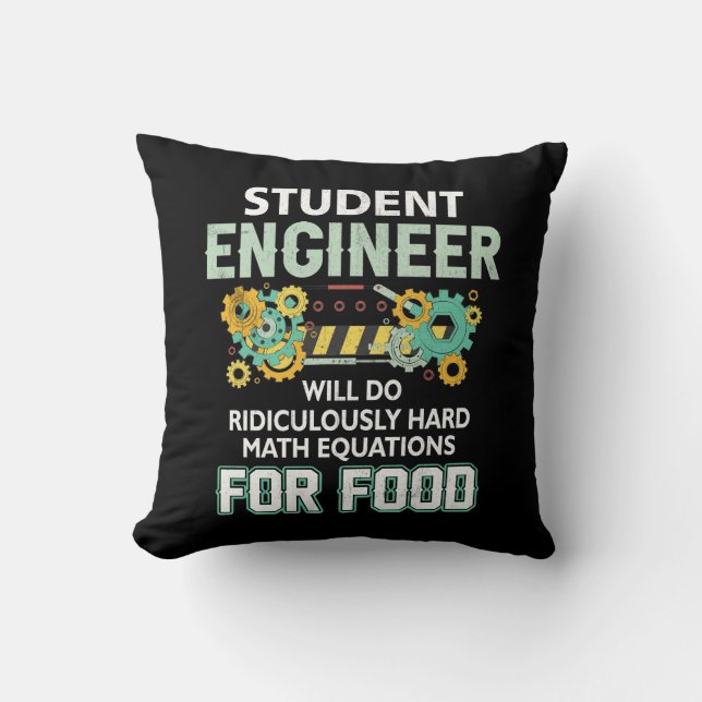 Student Engineer Ridiculously Hard Math Equation E Cushion (Front)