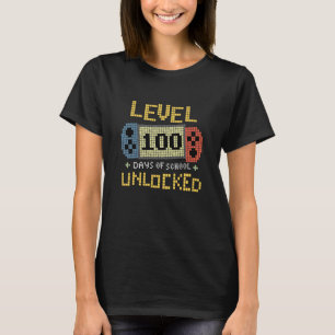 Student Gamer Retro 100th Day Teacher 100 Days of T-Shirt