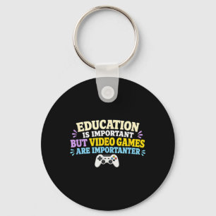 Student Gamer Video Games School Gaming Humour Key Ring