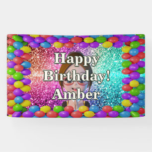 Student Girl Personalised character birthday Banner