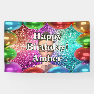 Student Girl Personalised character birthday Banner