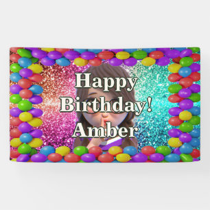 Student Girl Personalised character birthday Banner