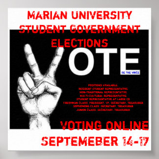 Student Government Electons Poster