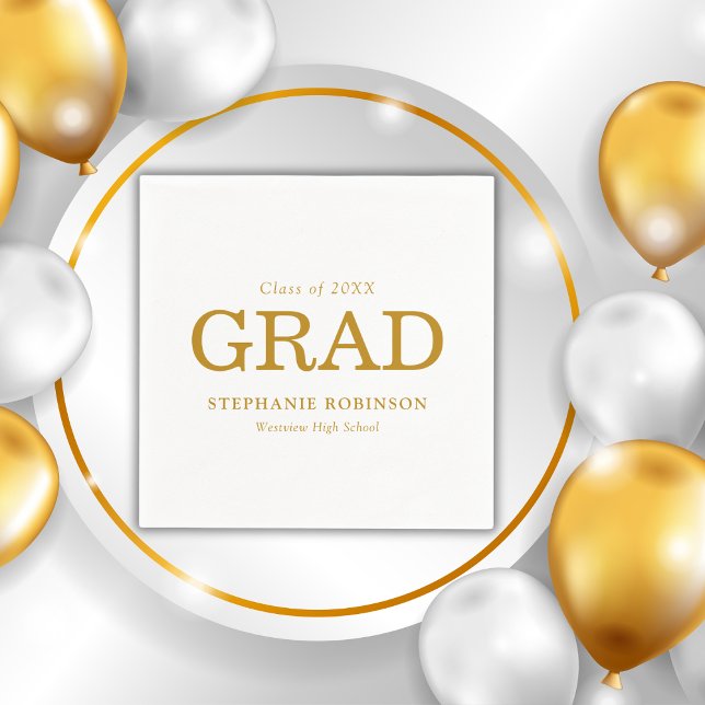 Student Grad Name Class of Year Graduation  Napkin (Creator Uploaded)