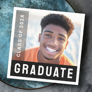 Student graduation graduate photo modern napkin