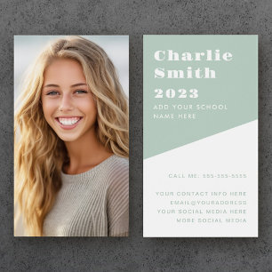 Student graduation networking photo profile card