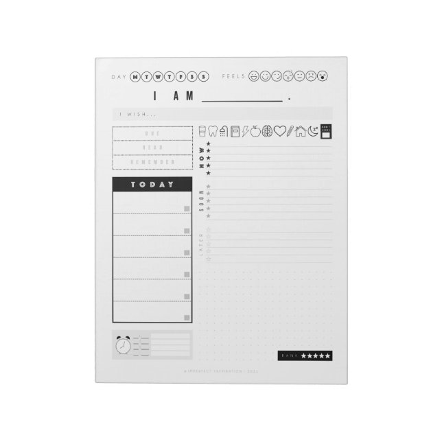 STUDENT I AM Planner Notepad | ADHD Kid Planner (Rotated)