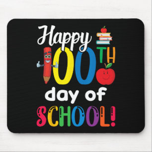 Student Kids Teacher Gift Happy 100th Day Of Schoo Mouse Pad