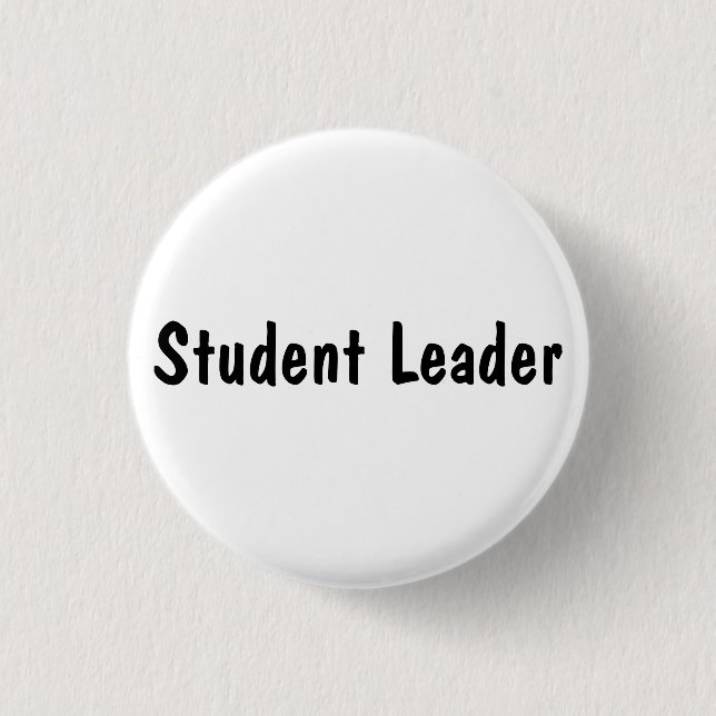 Student Leader 3 Cm Round Badge (Front)