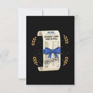 Student Loan Paid In Full - Debt Free Celebration Thank You Card