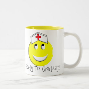 Student Nurse Big Yellow Graduate!" Two-Tone Coffee Mug