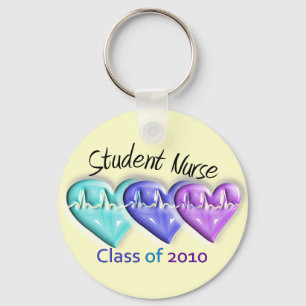 Student Nurse Class 2010 3D Hearts Key Ring