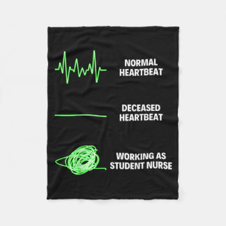 Student Nurse Funny Student Nurse Nursing Jobs Fleece Blanket