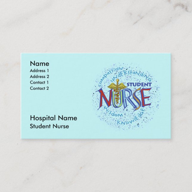 Student Nurse Motto Appointment Card (Front)