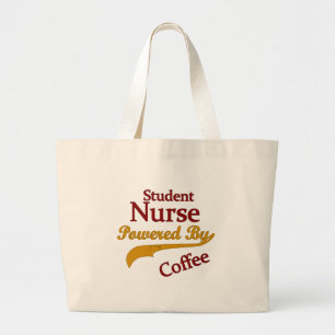 Student Nurse Powered By Coffee Large Tote Bag