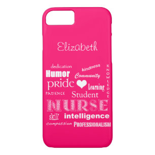 Student Nurse Pride-Attributes /Vibrant Pink iPhone 8/7 Case