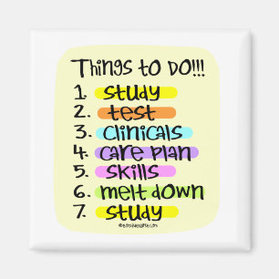 Student Nurse To Do List Magnet