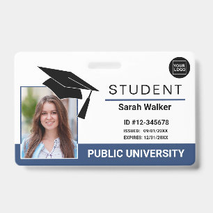 Student Photo ID School University Badge – Blue