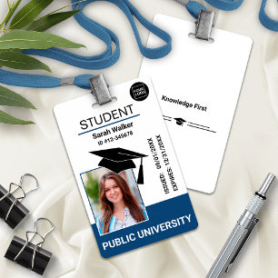 Student Photo ID School University Badge – Blue