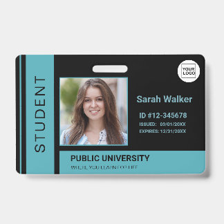 Student photo ID school university blue Badge