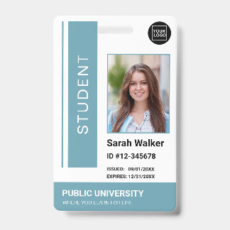 Student photo ID school university blue Badge