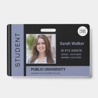 Student photo ID school university dusty blue