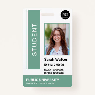 Student photo ID school university mint Badge ID Badge