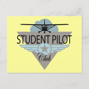 Student Pilot Club Postcard