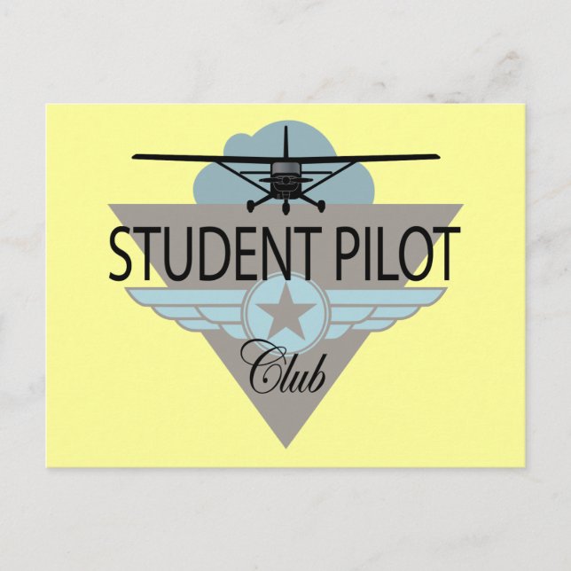 Student Pilot Club Postcard (Front)