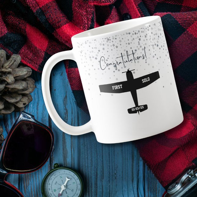Student Pilot First Solo Aeroplane Congratulations Coffee Mug (Creator Uploaded)