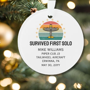 Student Pilot First Solo Aeroplane Personalised Ornament