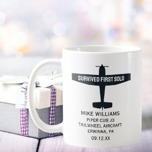 Student Pilot First Solo Airplane Custom Funny Coffee Mug