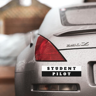 Student Pilot Simple Aeroplane Aviation custom Bumper Sticker