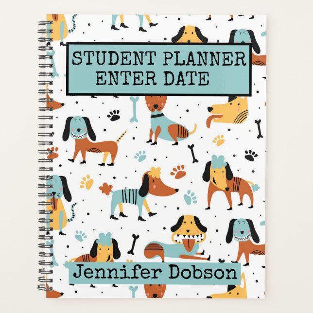 Student Planner with dogs in costume (Front)
