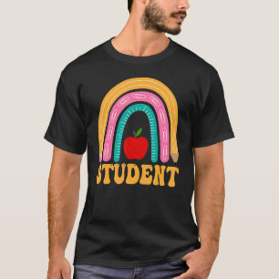 Student Rainbow Pencil Women Back To School Apprec T-Shirt