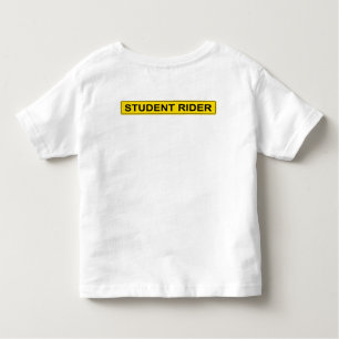 "Student Rider" Warning Sign Funny Equestrian Toddler T-Shirt