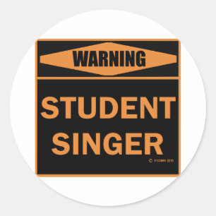 Student Singer Classic Round Sticker