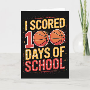 Student Sketll I Scored 100 Days Of School Card