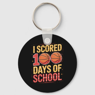 Student Sketll I Scored 100 Days Of School Key Ring