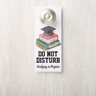 Student Studying Do Not Disturb Sign
