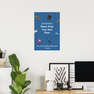 Student Teacher Back to School Personalize Poster