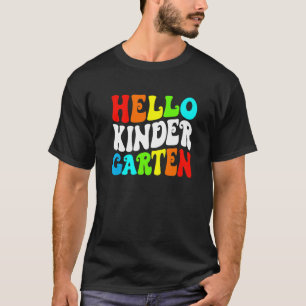 Student Teacher Hello Kindergarten Back To School T-Shirt